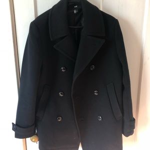 H&M peacoat, Black 38r